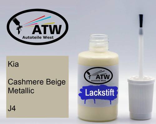 Kia, Cashmere Beige Metallic, J4: 20ml Lackstift, von ATW Autoteile West.